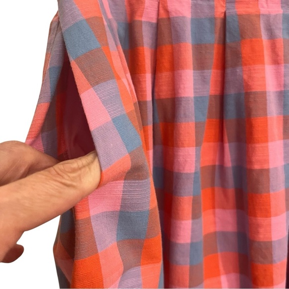 ModCloth x Barbie Retro Plaid A Line Skirt Pink, Red, Blue Pockets Sz 12 - Picture 5 of 7